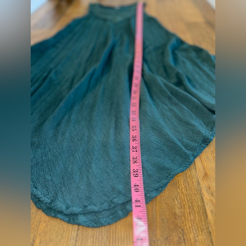 SR Fashion Teal Lace Trim Tunic Dress Asymmetrical Swim Coverup Boho - Picture 8 of 10